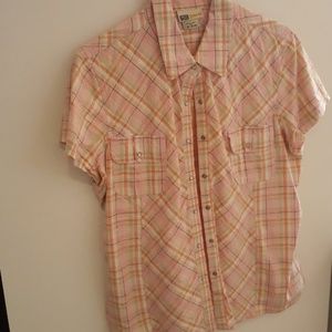 Button down plaid shirt